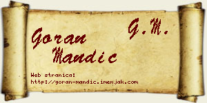 Goran Mandić vizit kartica